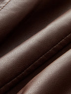 Cinched Faux Leather Jacket