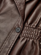 Cinched Faux Leather Jacket
