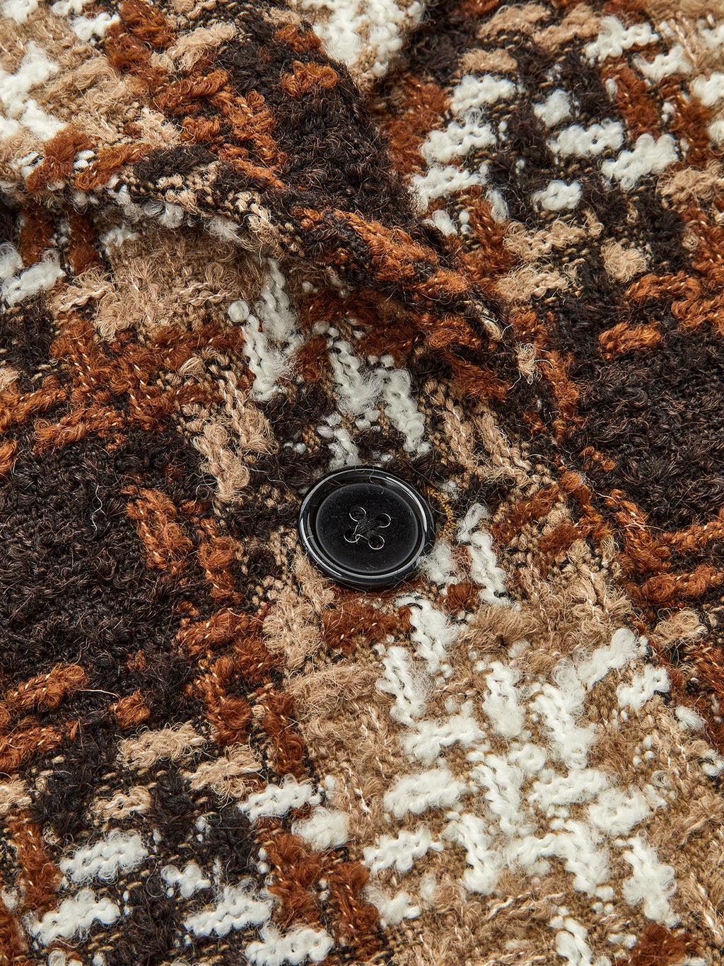 Houndstooth Wool Blend Tweed Blazer