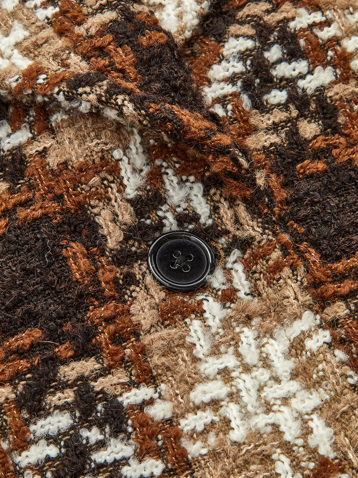 Houndstooth Wool Blend Tweed Blazer