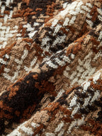 Houndstooth Wool Blend Tweed Blazer