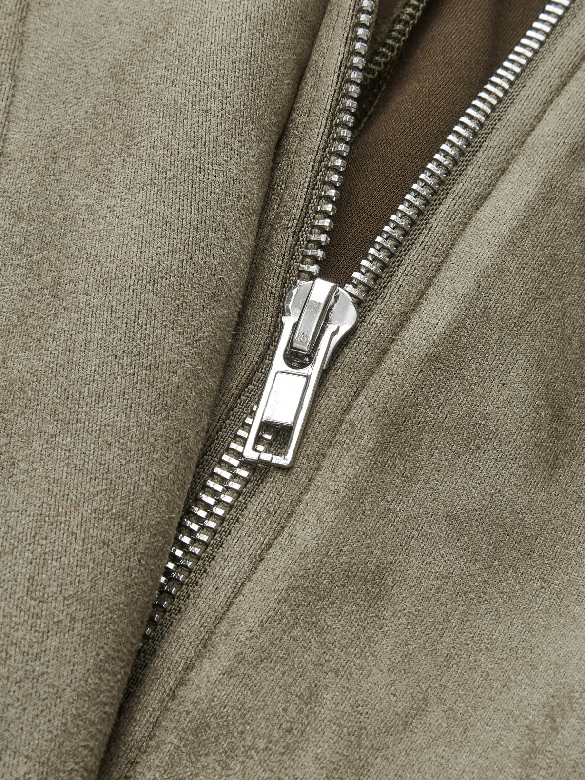 Drawstring Waist Faux Suede Jacket