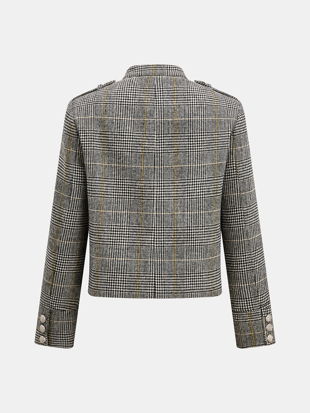 Napoleon Houndstooth Stand Collar Jacket