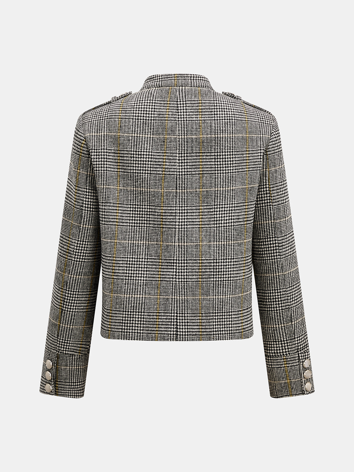 Napoleon Houndstooth Stand Collar Jacket