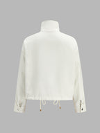 Reversible Drawstring Waist Check Jacket
