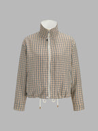Reversible Drawstring Waist Check Jacket