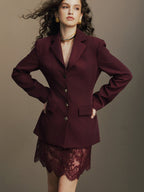 Back Belt Fitted Blazer
