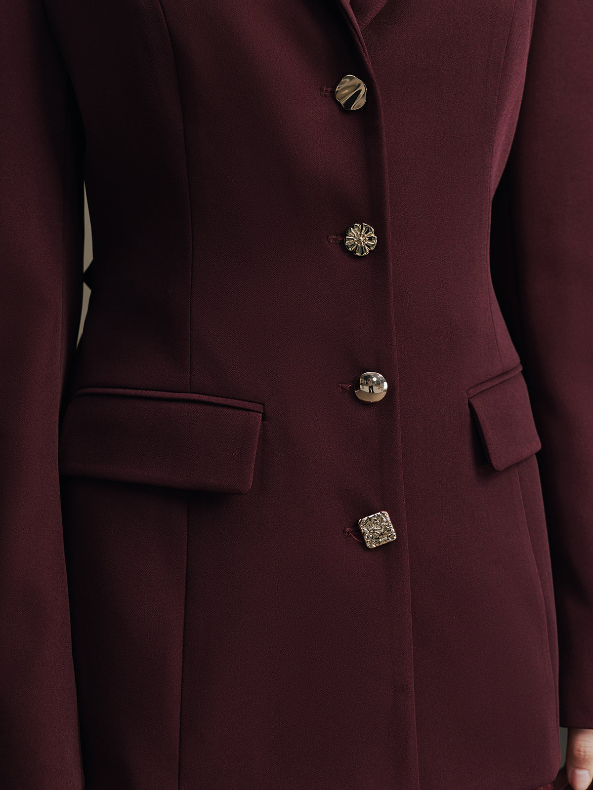 Back Belt Fitted Blazer