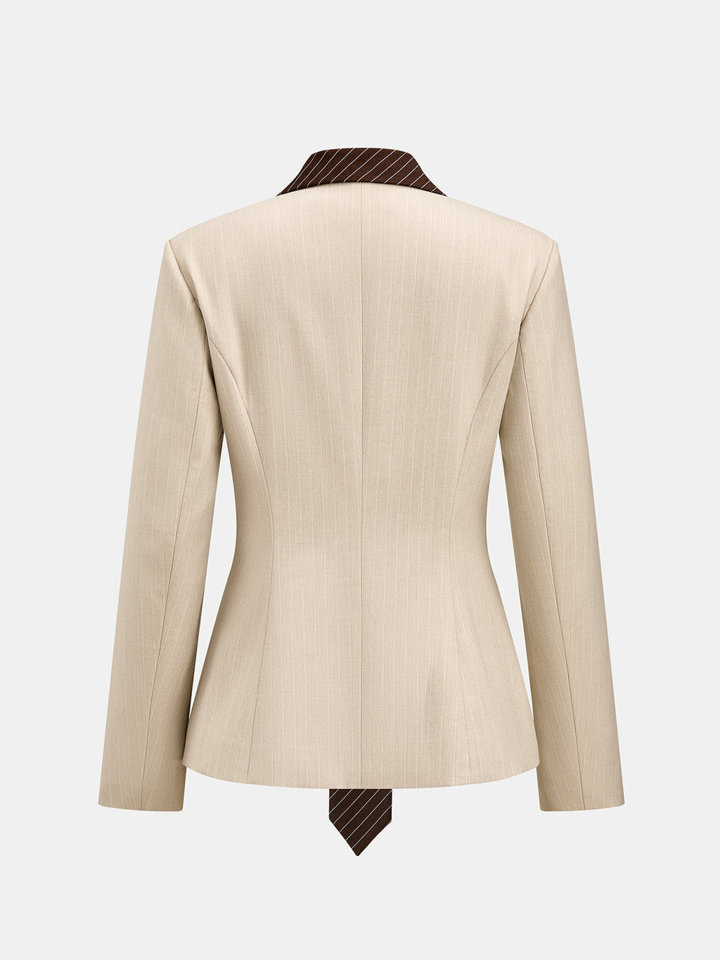 Pinstripe Tie Detail Tailored Blazer