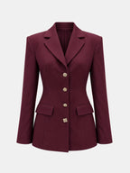 Back Belt Fitted Blazer