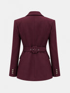 Back Belt Fitted Blazer
