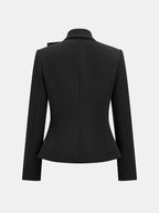 3D Flower Decor Slim Blazer